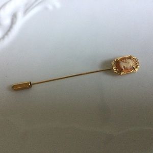 Vintage Gold Filled Cameo Stick Pin